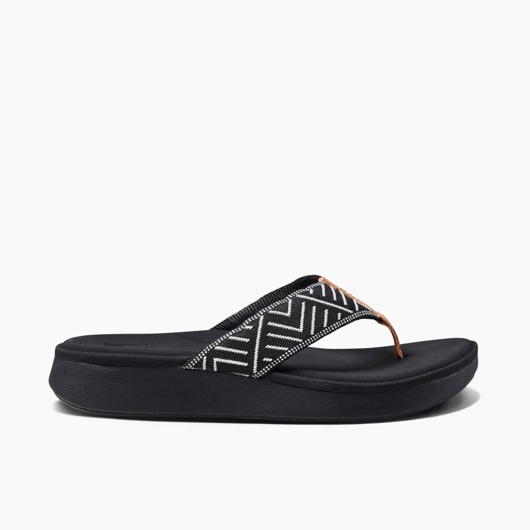 REEF Flip Flops | Sandals | Cushion Cloud Textile BlackGeo
